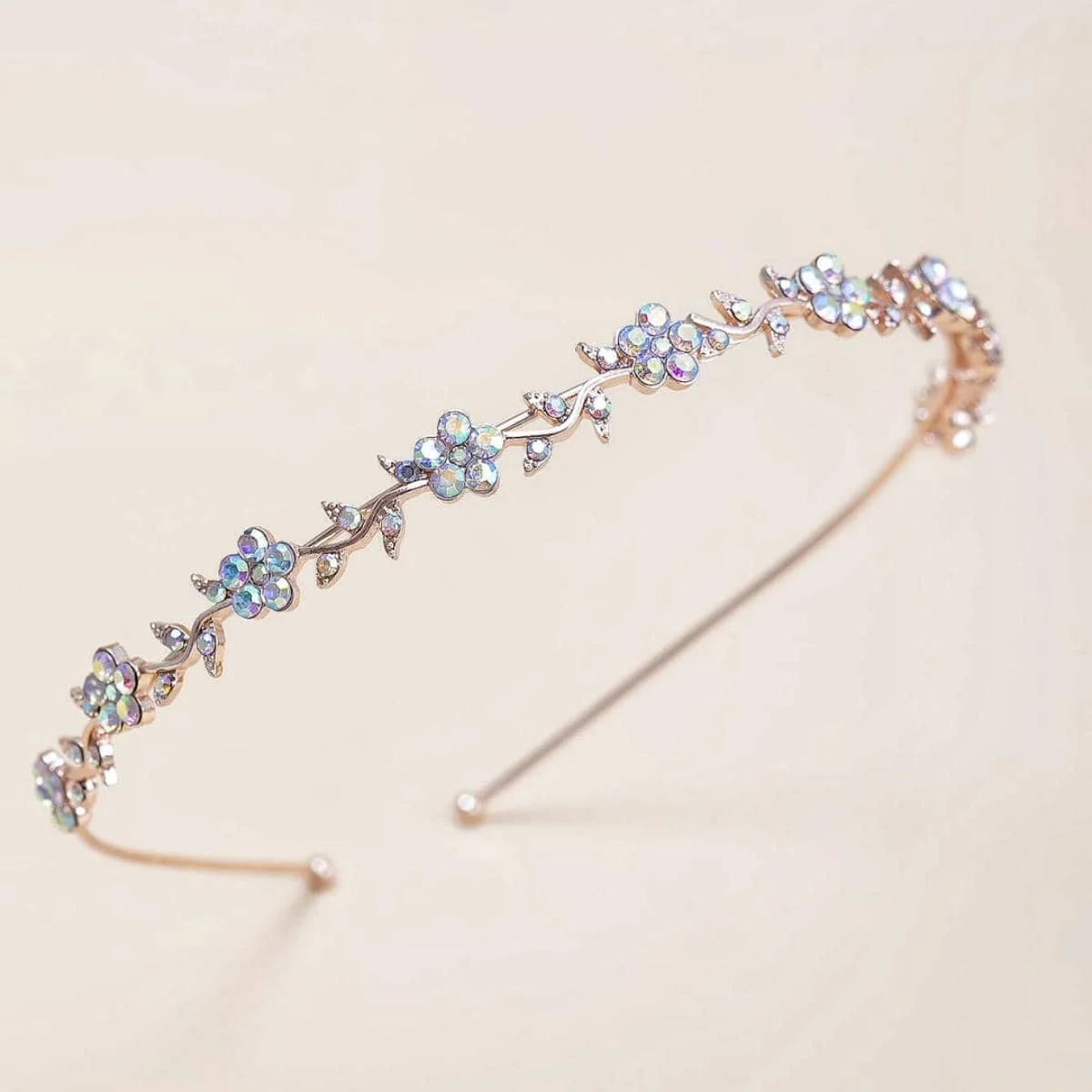 Flower rhinestone headband headdress hair lady