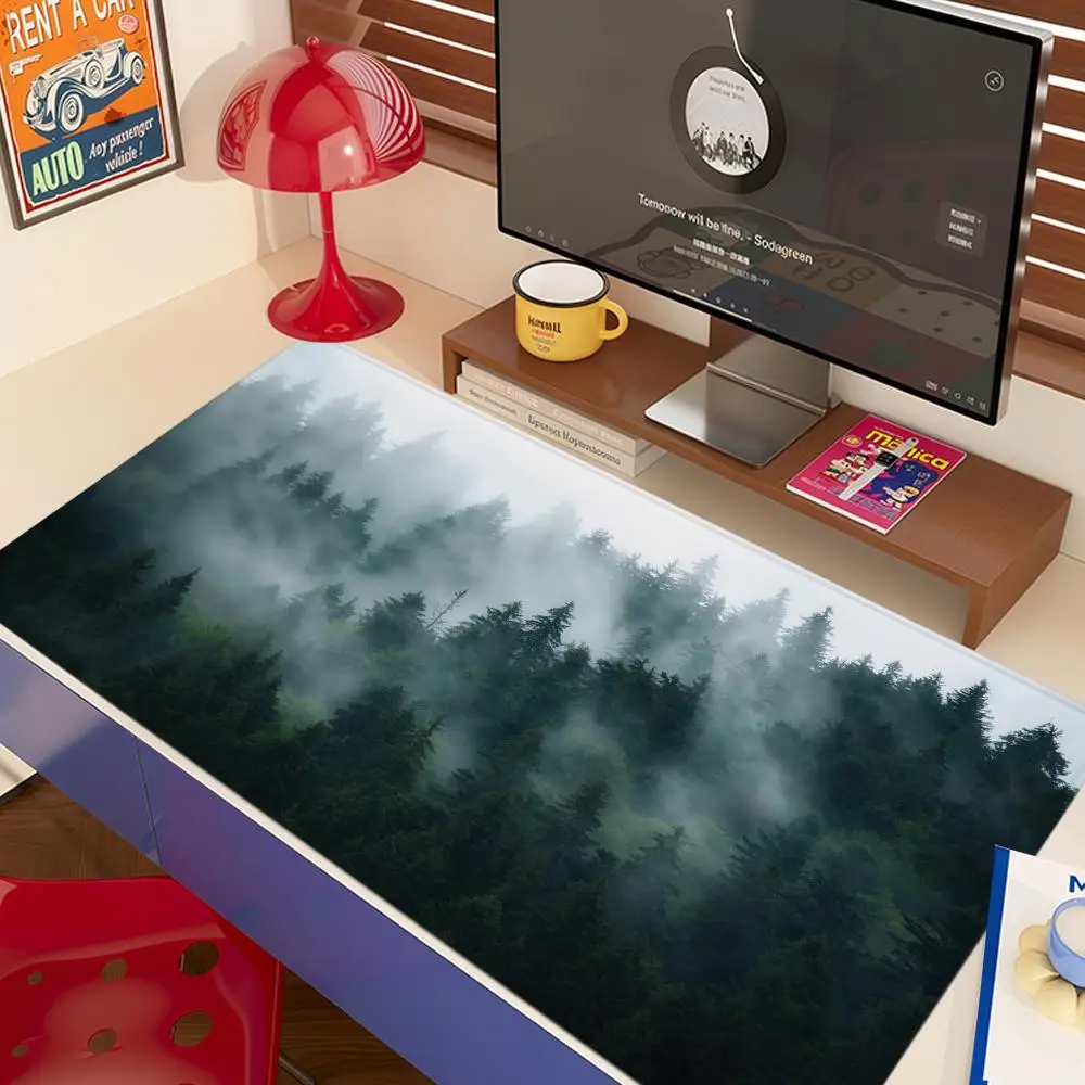 

Gray Forest Mouse Pad Mouse Pad Gamer XL HD New Mousepad XXL Mouse Mat Office Natural Rubber Soft Office Accessories Mouse Mats