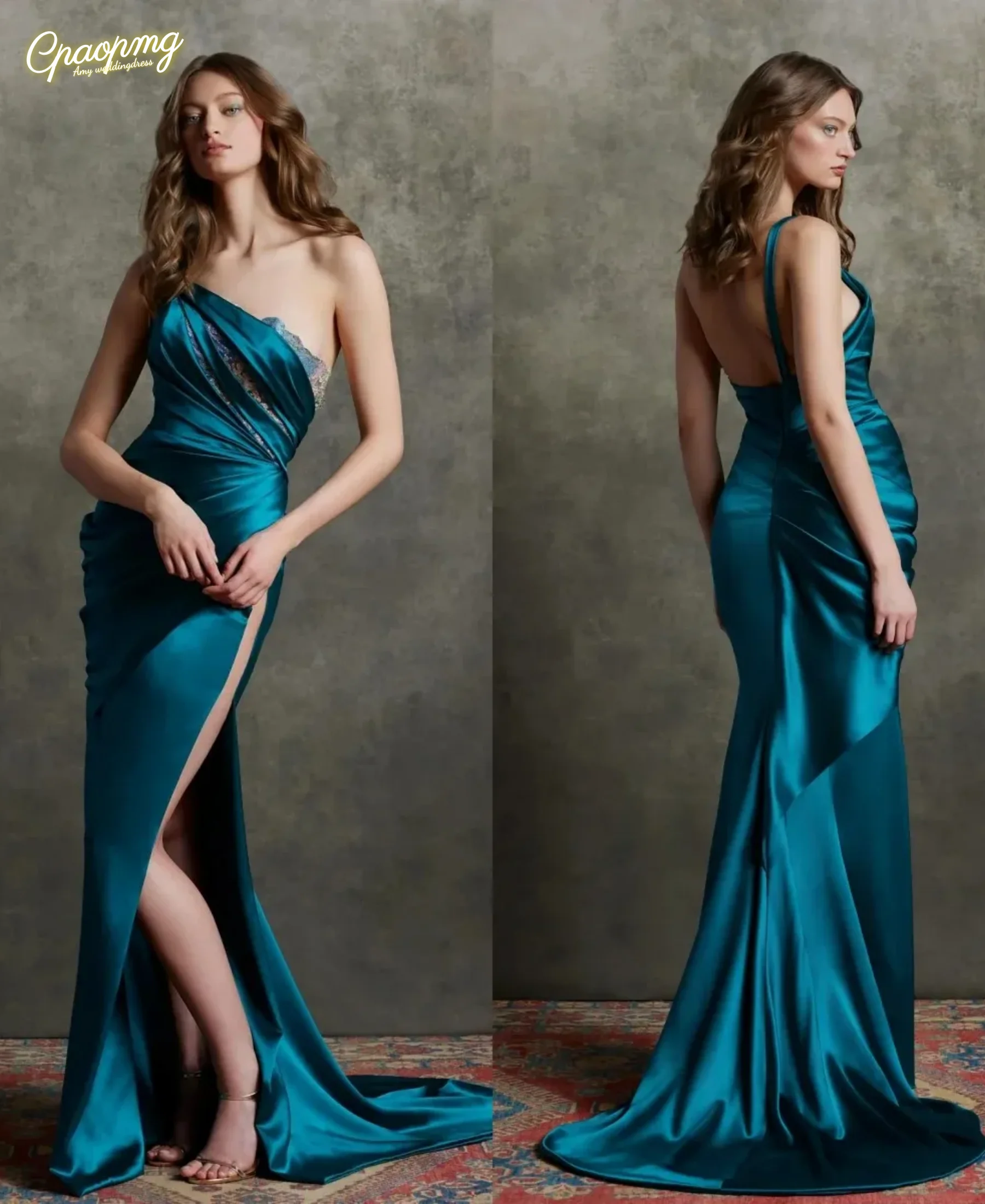 

Новое элегантное женское длинное платье на одно плечо по индивидуальному заказу, плиссированное летнее вечернее платье без рукавов, модное сексуальное вечернее платье