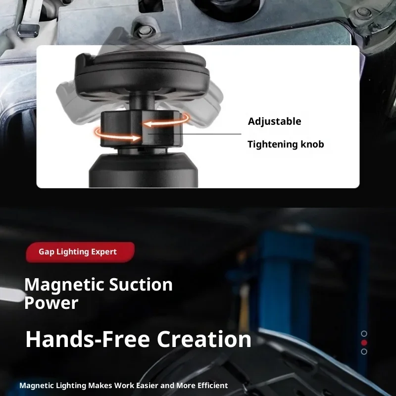 FUNAYA  Auto Repair Work Flashlight with Rechargeable Magnetic SuctionLong Strip Gap Light Endurance for Car Repair