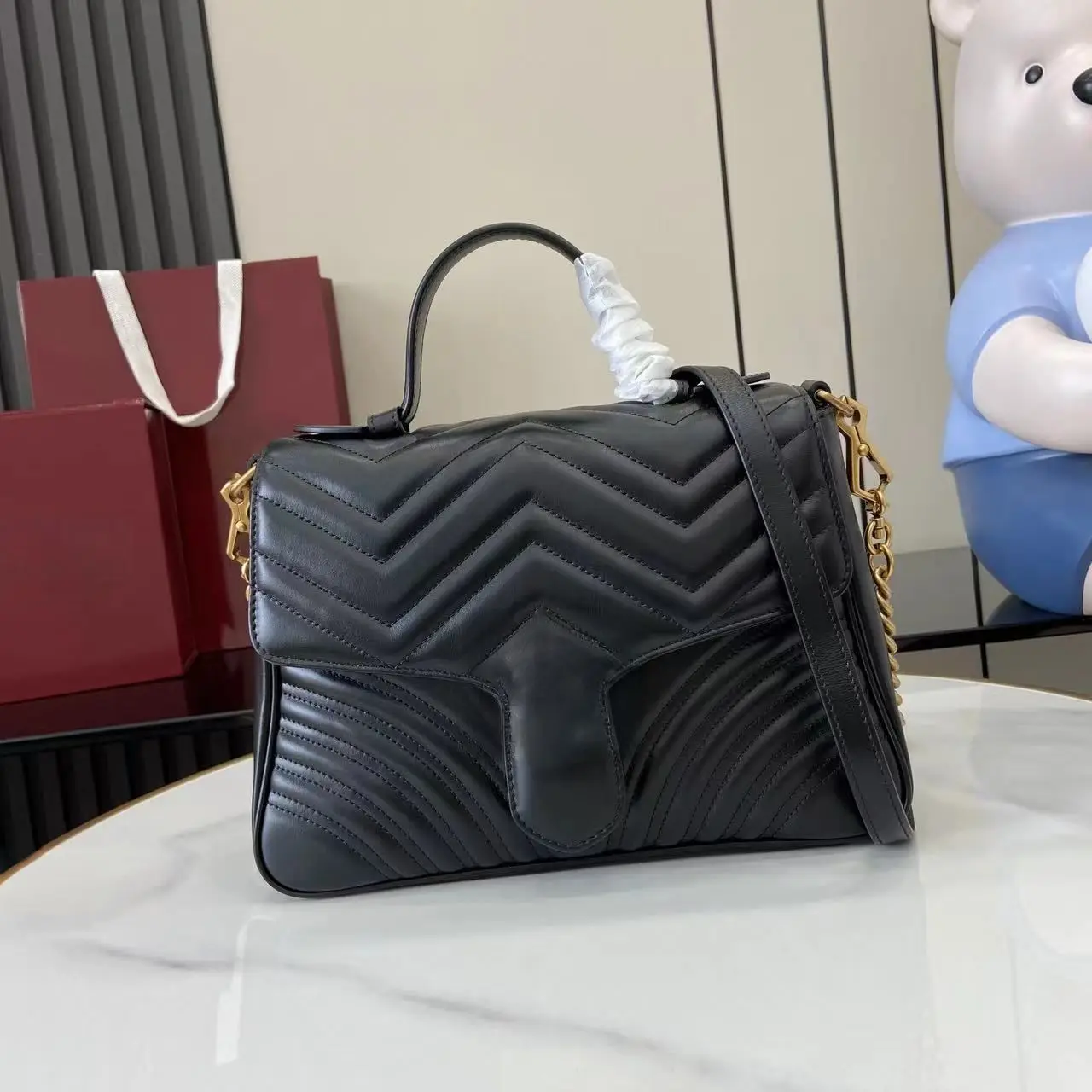 

Luxury Design Women's Small Square Stylish Handbag Chain Crossbody Shoulder Handbags Luxury Embroidered Check Square Bag