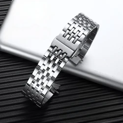 For Tissot 1853 Watchbands T006 Stainless Steel Arc Interface Butterfly Buckle Locle T41 Men 19MM Original Watches Accessories