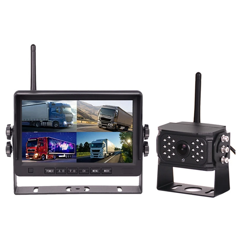 

7 Inch Wireless RV Backup Camera System, 7 Inch IPS Display And 1 Rear View Camera, Car 7 Inch Split Recorder