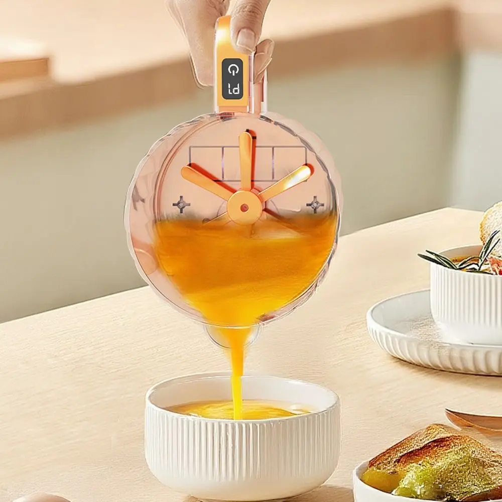 

Handheld Electric Egg Mixer Filter Design Large Capacity Egg Beater Cup Food Grade Material LCD Display Egg Whisking Machine