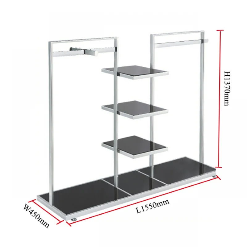 Prateleiras de exibição de loja de roupas masculinas, Vestuário Display Stand