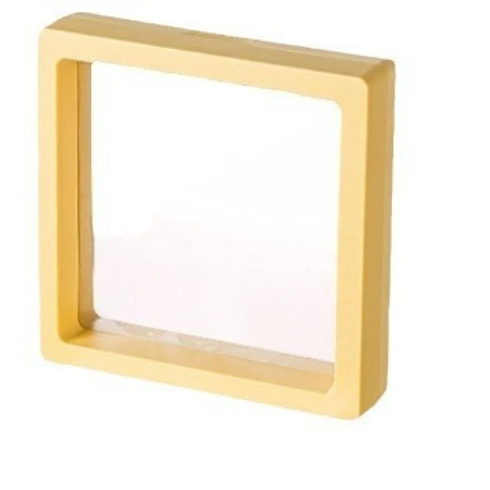Versatile Floating Frame Jewelry Case Transparent PE Film Storage Box Portable Organizer For Crafts Small Parts Display