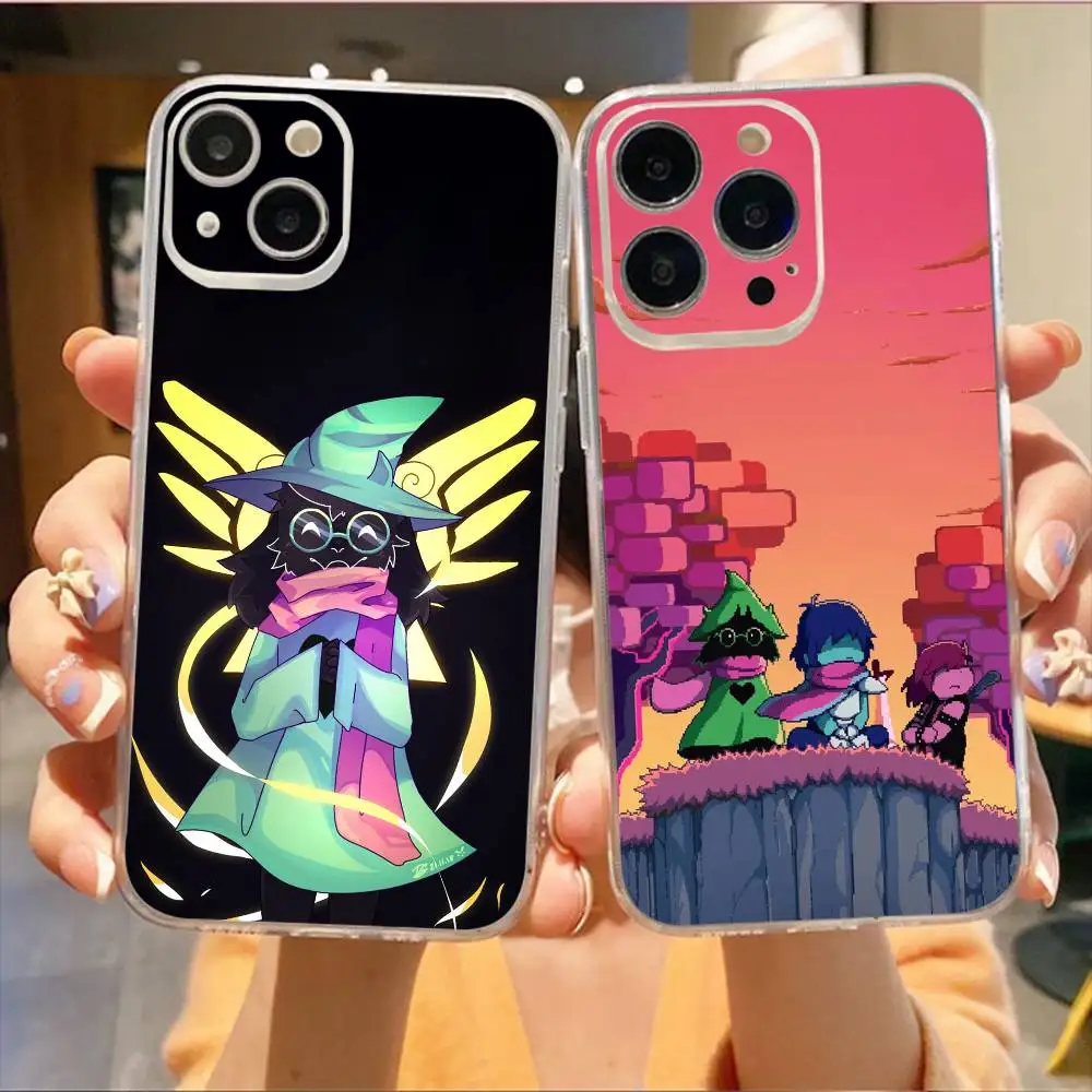 

Game D-Deltarune Ralsei Phone Case For iPhone17,16,15,14,13,12,11 Plus,Pro Max Soft Transparent Cover
