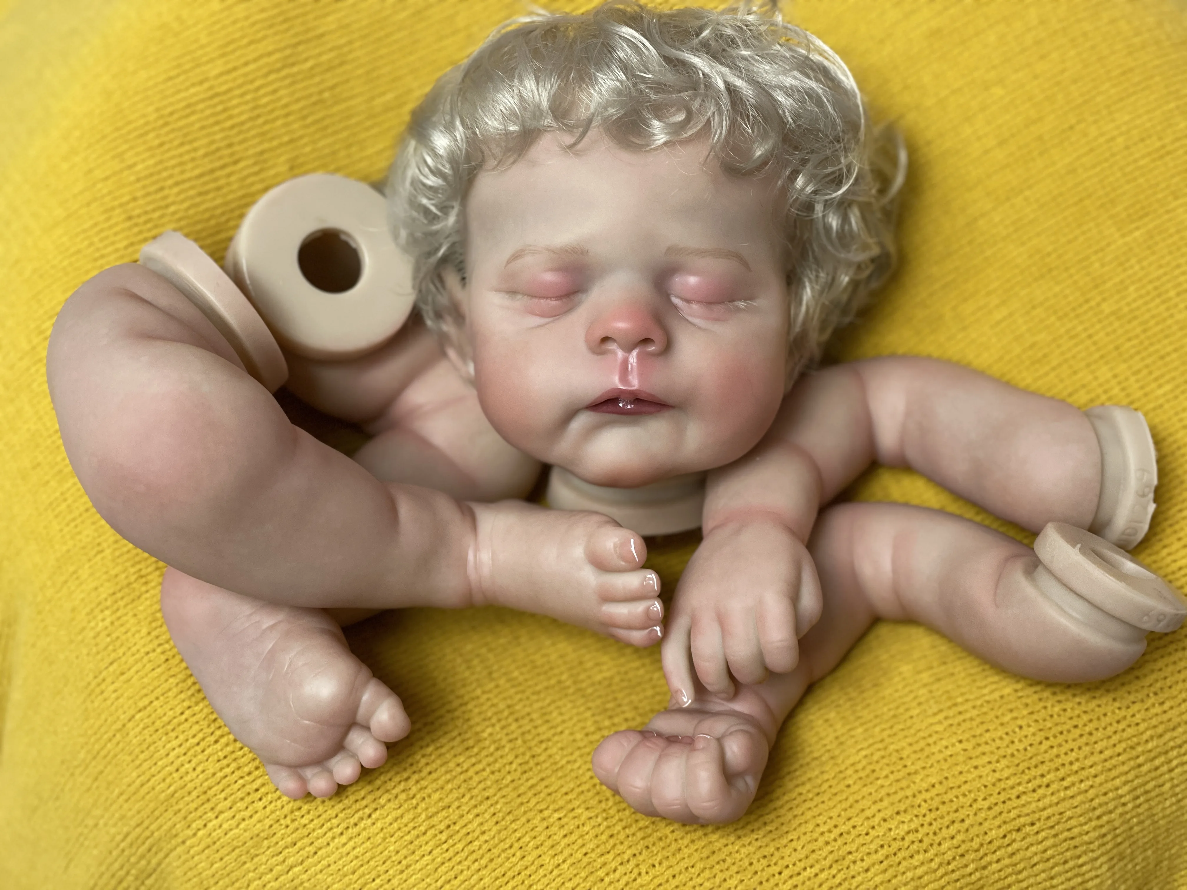 Reborn Baby Doll Kits, Handmade Pintado, Lifelike, DIY, em branco, Vinil, Recém-nascido, Peças, Renascer Kits