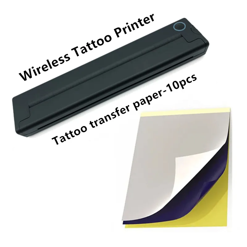 

Portable Bluetooth mini wireless tattoo printer tattooist Stencil Copier thermal transfer tattoo machine with 10pcs tattoo paper