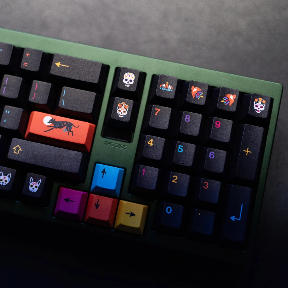 143 Keys GMK Mictlán Keycaps Cherry Profile Dye Sublimation GMK Clone Keycap For MX Switch Mechanical Keyboard ANSI/ISO layout