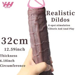 1.97inch diameter huge realistic dildo liquid silicone dildos with strong suction cup real fake penis adult sex toys for women