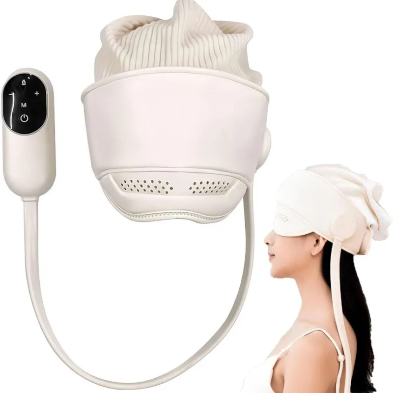 Electric airbag scalp massage hat for home use, sleep, heat compress and head massage.