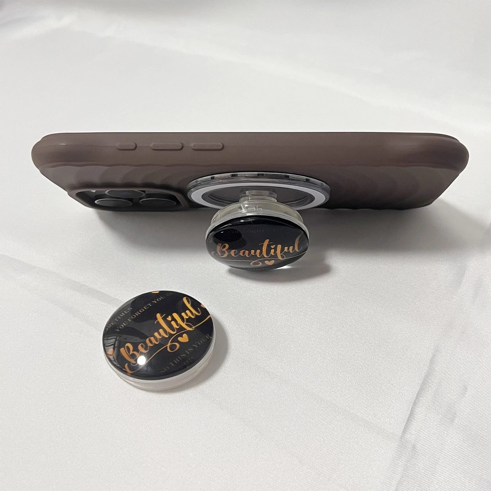 Sfera di cristallo 3D carino bellissimo supporto per telefono supporto per staffa magnetica Magsafe per iPhone 17 16Pro Samsung Griptok