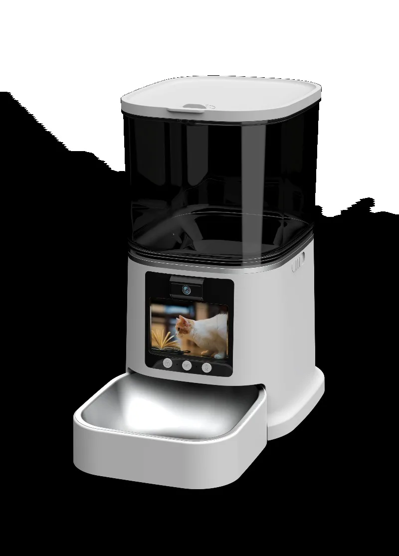 OEM Smart Pet Food Bowl 5L Automatic Cat and Dog Dispenser Bidirectional Video Adjustable Camera