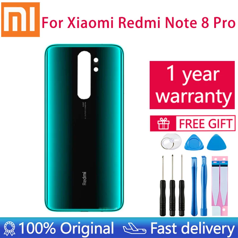 Xiaomi Redmi Note 8 Pro Back Battery Cover Back Housing Glass Cover Case For Redmi Note8 Pro Rear Door Back Cover