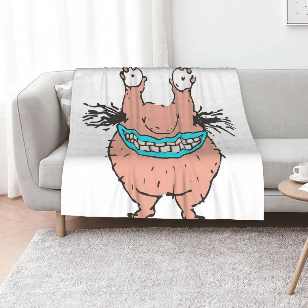 Ahh Real Monsters Crumb Throw Blanket Ultra Soft Flannel Fleece Blanket for All Seasons