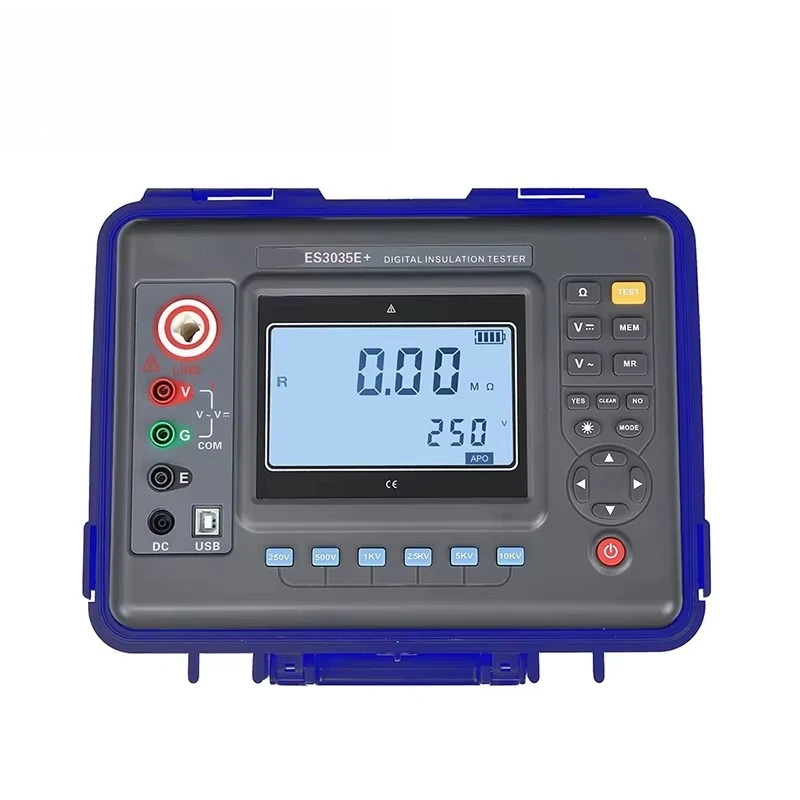 ES3035E+ High Accuracy 10KV Digital Insulation Resistance Meter 220V Voltage 1-Year Warranty