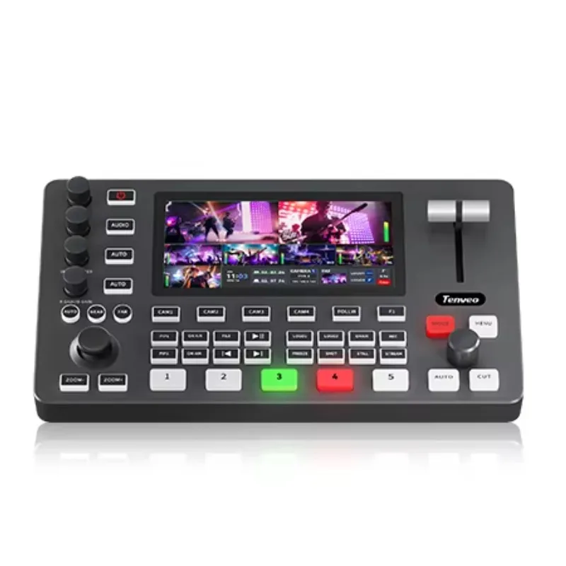 TEVO All One Mixer Switcher Conference System 4k UHD 5.5 Inch Screen 7-Image /SDI/NDI Connections Live Streaming 3-Year