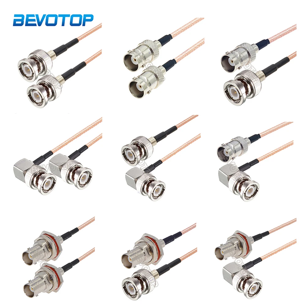 RG179 Cable BNC Type Connector Male to BNC Female  Adaprer for SDI Video Signal Transmission Camera RF Pigtail Coaxial Cable
