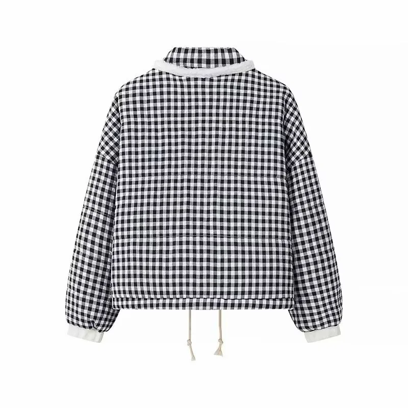 AW Women Lovely Korean Loose Heart Patterned Parkas Spring Long Sleeve Quilted Cotton Padded Jacket Coats Female Cute Outerwear