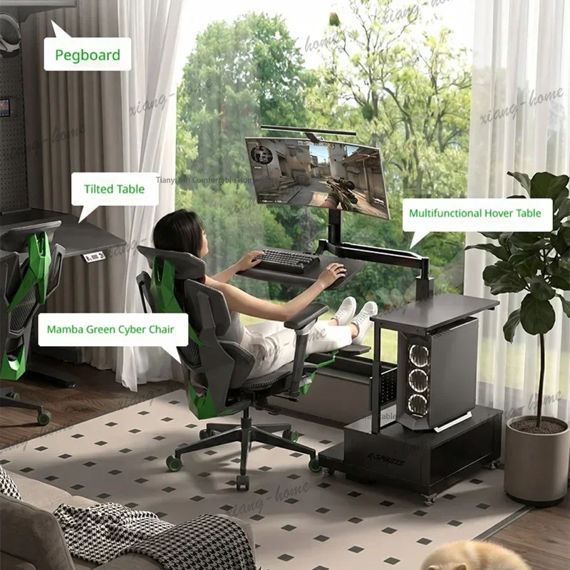 LD High‑end Movable Ergonomic Floating Height‑Adjustable Computer Desk with Monitor Bracket Computer Desks