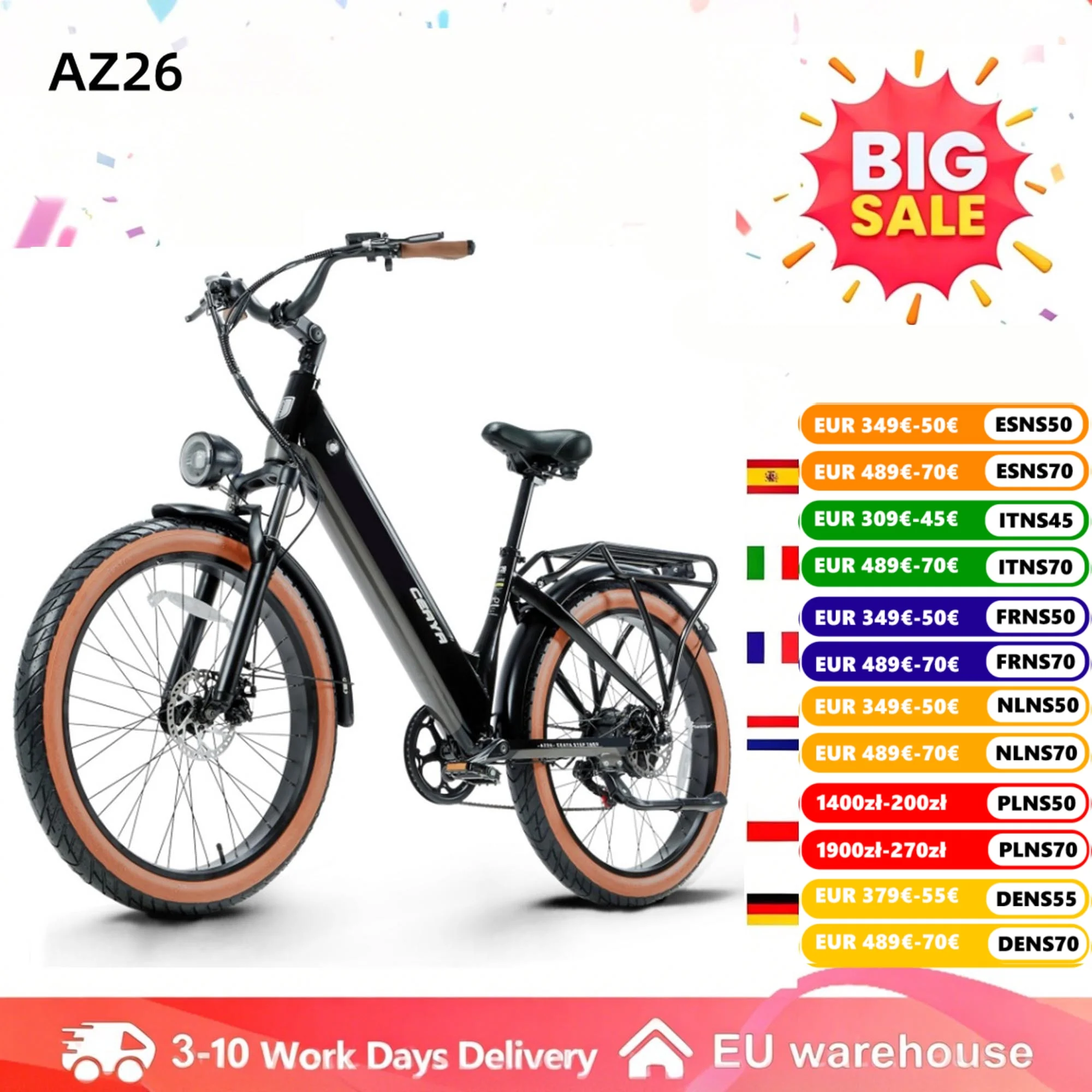CEAYA AZ26 Elektrofahrrad für Erwachsene, E-Bike mit 48V20AH Akku …