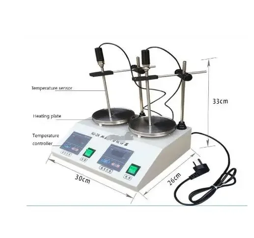 

2 Units Heads Multi-unit Digital Thermostatic Magnetic Stirrer Hotplate mixer High Quality