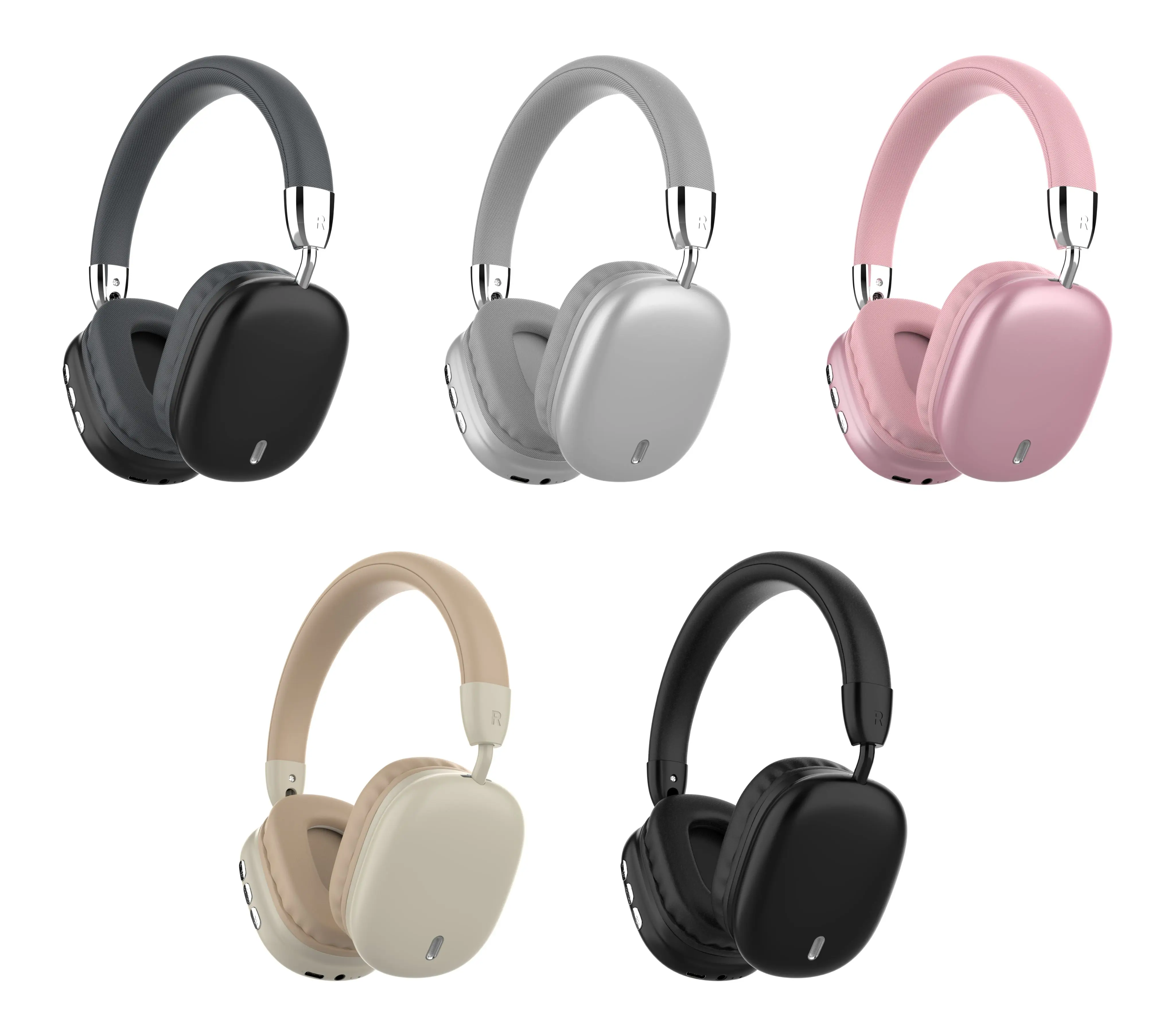 Foldable Over Ear Bluetooth Headphones Pink Stereo Wireless Headset with Microphone Support TF Card for Gaming Music