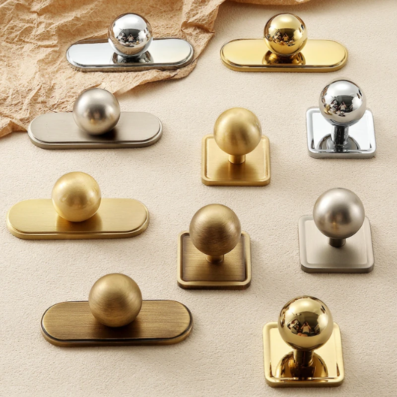 Nordic Solid Brass Knobs and Handles for Drawers Dresser Bronze Furniture Handles Creative Luxury Kitchen Cabinet Handles