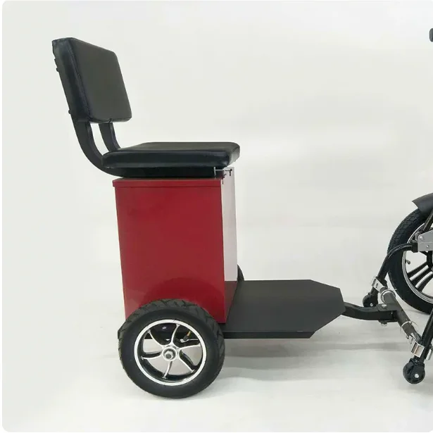 Rear Riding Pedal for Electric Wheelchair Double Seat Footrest Attachment Mobility Scooter Accessory