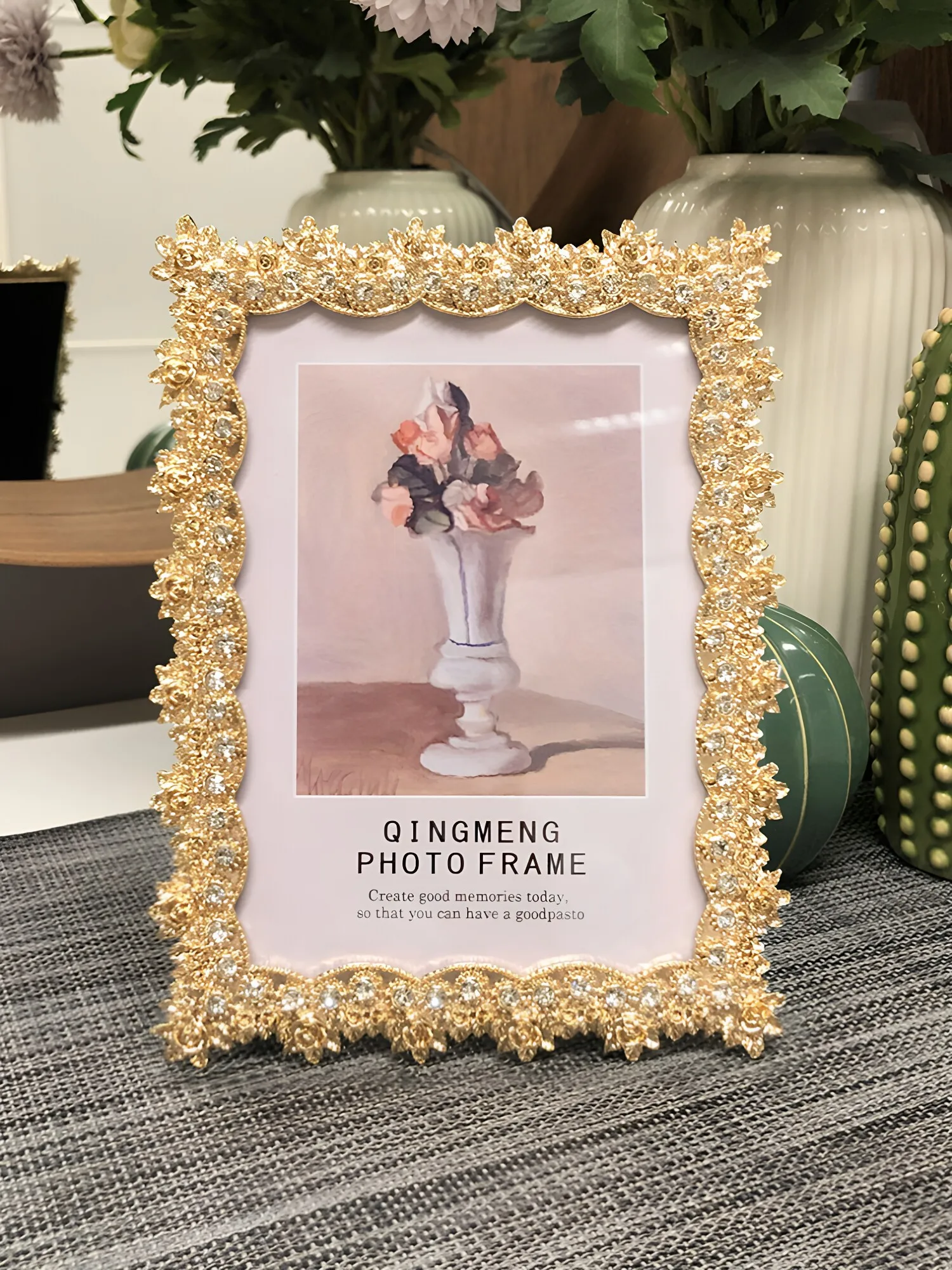 For Photo frame table senior sense, gold 4 inch 6 inch 7 inch photo frame bedroom ornament retro decoration