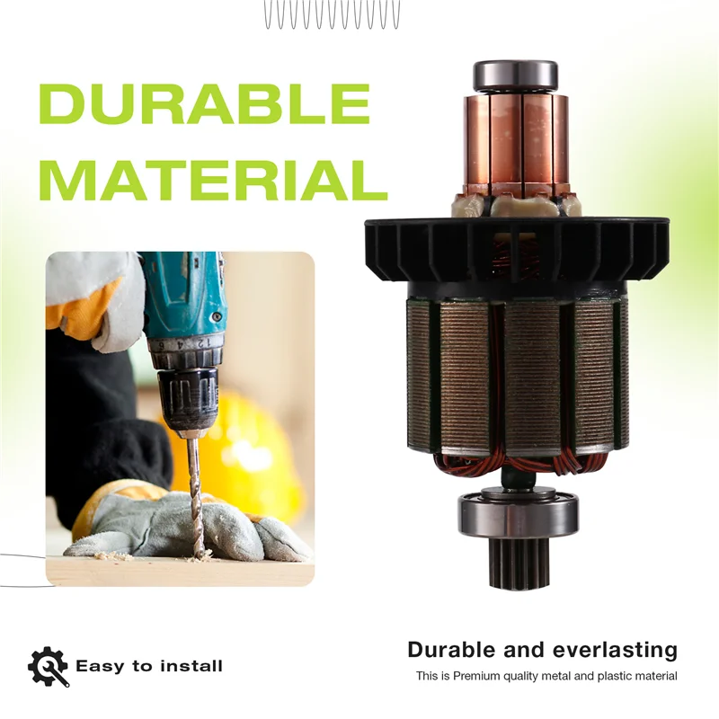 

【Hot Cake】619380-9 619583-5 Armature With 194427-5 CB-440 Carbon Brush For DDF482 DHP482 DHP482Z DDF482 Z RME Drill Screwdriver