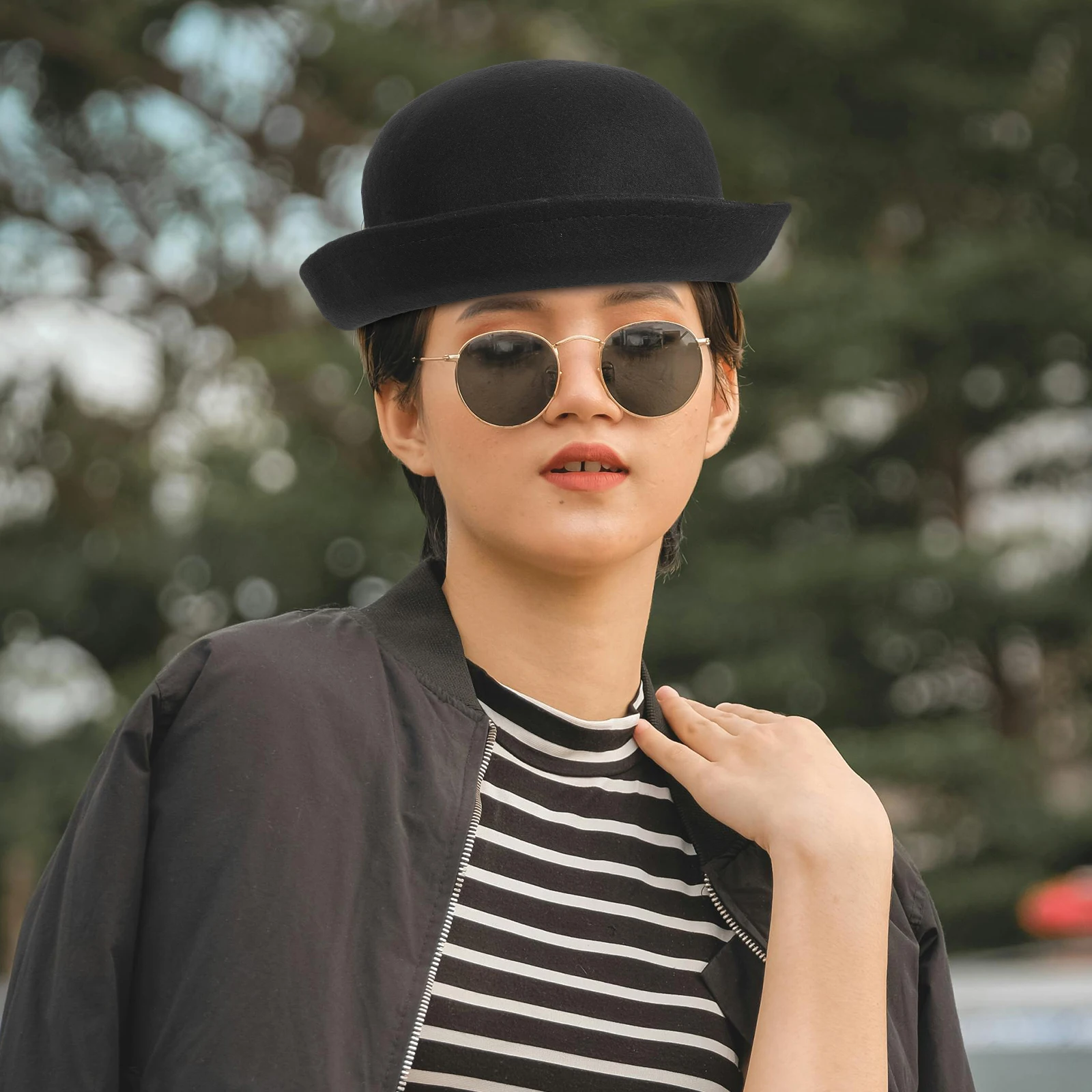 

Woolen Dome Daily Wear Felt Hats for Women Sports Bowler Ladies Style Material