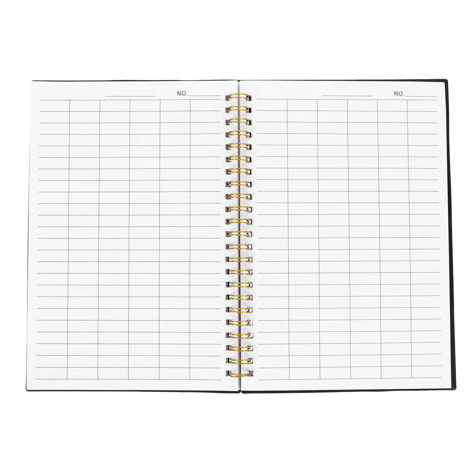 Horizontal Grid Record Book Pp Cover Blank Lined Pages For Inventory Log Stock Control Financial Analysis Expense Tracking