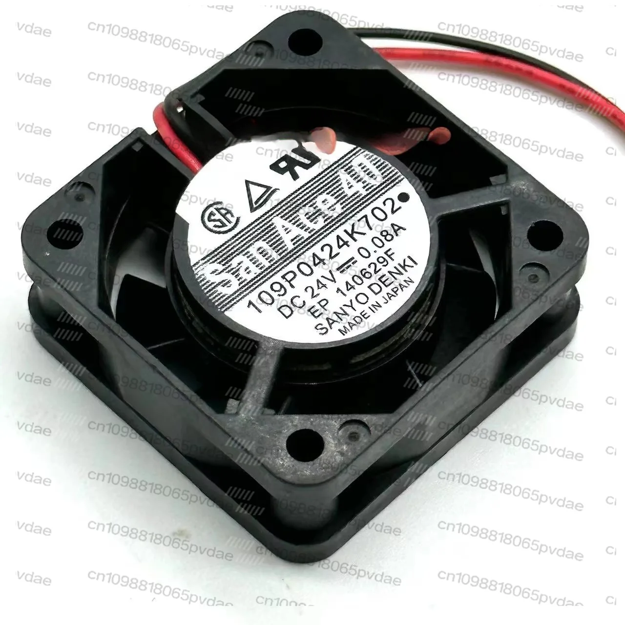 Tool Parts Denki 109P0424K702 DC 24V 0.08A 40x40x15mm 2-Wire Server Cooling Fan