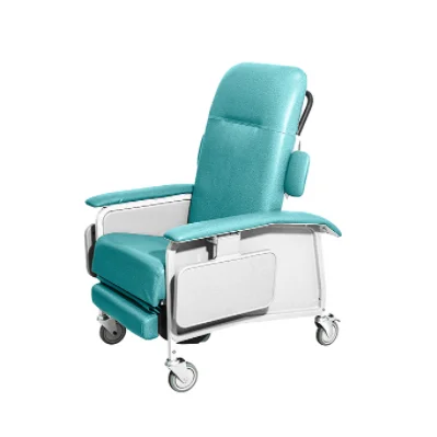 Hospital Manual Patient Accompanying clinical care Recliner Chair with Side Panel For Elderly Geriatric