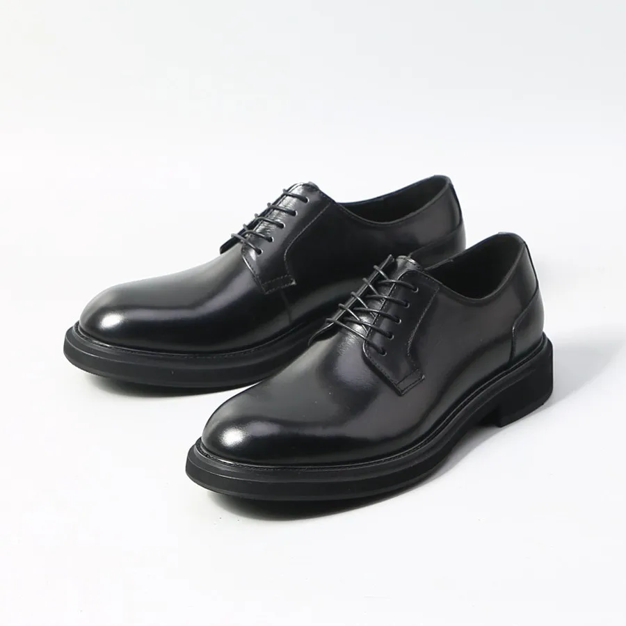 

Men's Dress Oxfords Genuine Leather Classic Thick Sole Lace Up Formal Business Shoes Comfortable Non-Slip for Wedding Party Shoe