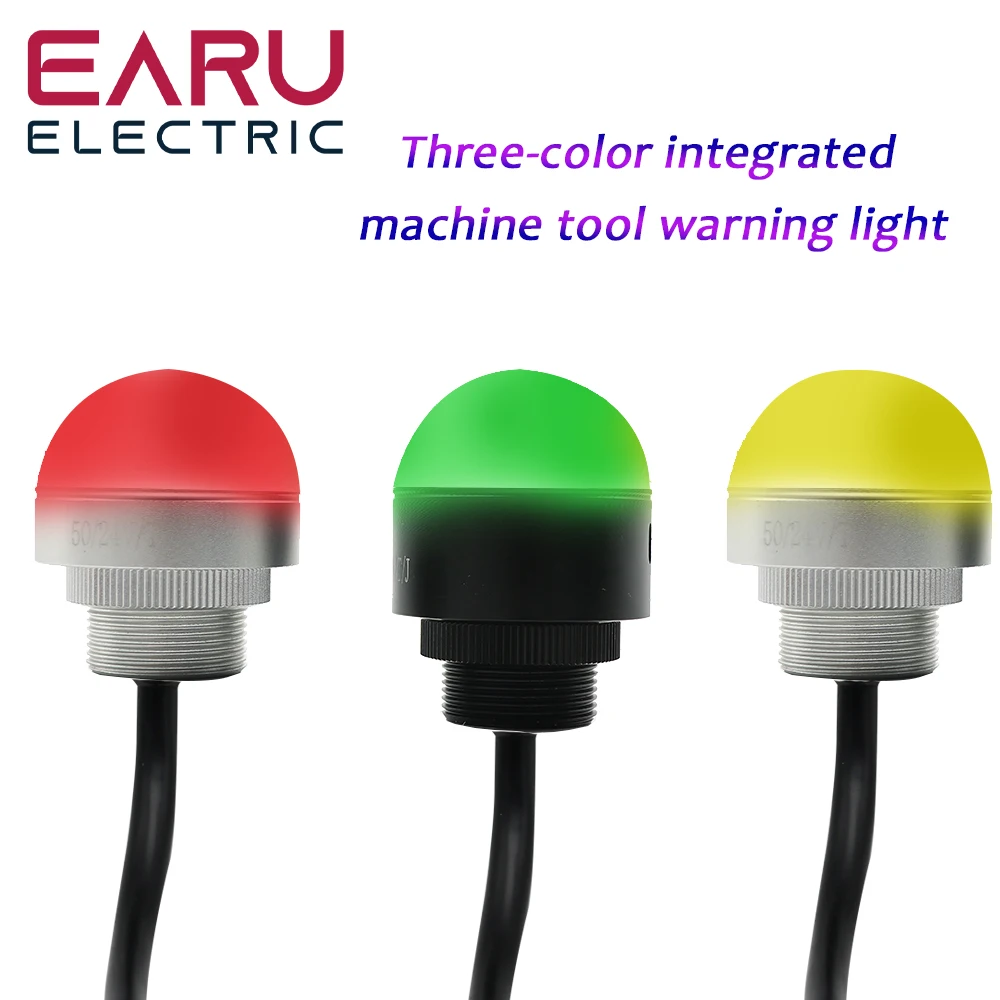 Machine Tool Three-color Light Buzzer Hemisphere Semicircle Signal Warning Light Small Equipment LED 12V 24V Red Yellow Green