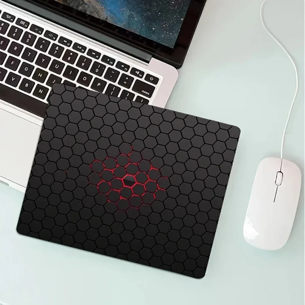 CIFBUY Mini Mouse Pad Anime Theme Geometric Pattern Non-Slip Office Mouse Pad Keyboard Accessory Soft Computer Desk Mat7x8.6 in