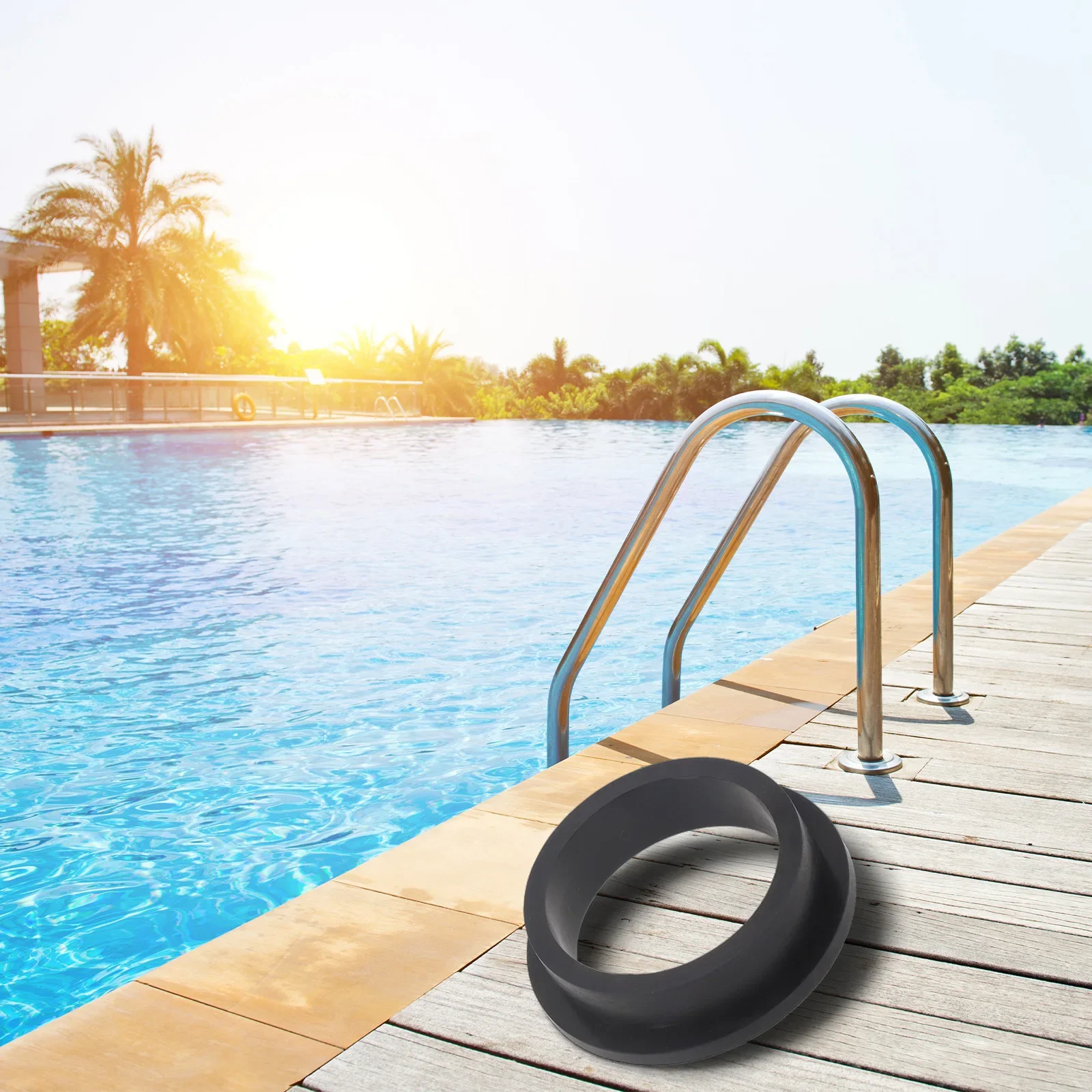 L-Shape O-Ring Gasket 2.15*2.15*0.54in For 26323CA 26323EH 26331CA Pool Gasket Black Convenient Easy To Install