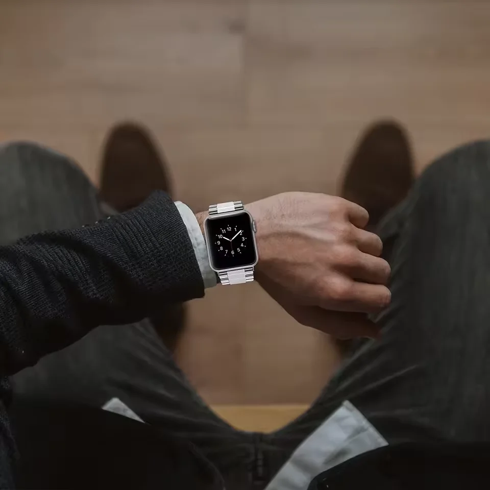 Металлический ремешок для Apple Watch Ultra 49 мм 10 46 мм 42 мм 9 8 7 45 мм 41 мм Удобный дышащий ремешок для Iwatch 6 5 4 3 SE 44 мм 40 мм