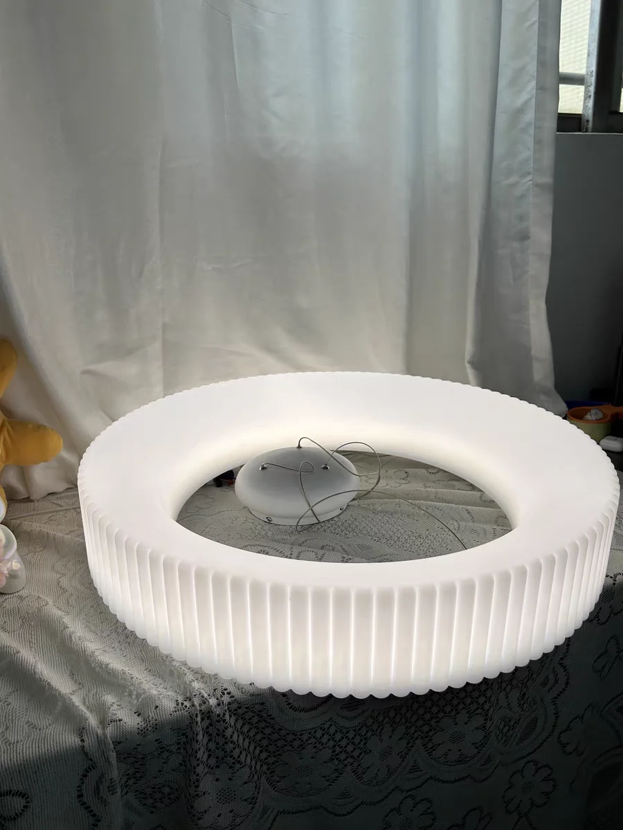 مصباح معلق لغرفة المعيشة وغرفة الطعام في الشمال الجديد لعام 2025، تركيبات إضاءة دائرية لغرفة النوم الحديثة والراقية #6