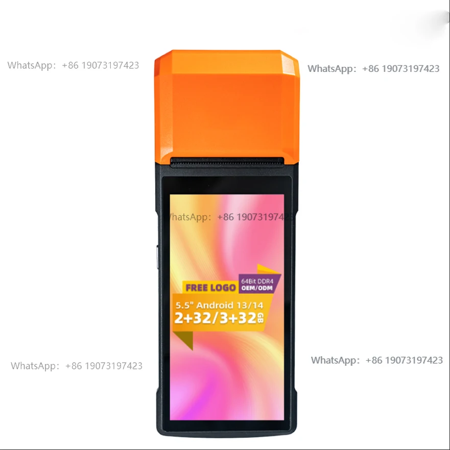 H10S Handheld 4G NFC GMS Android 13/14 Mobile POS end point system machine with printer QR code scanner Sales cash register