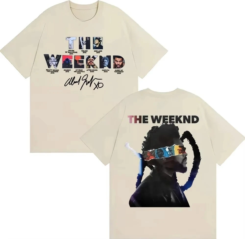 Men Women Clothing The Weeknd After Hours Til Dawn European Tour 2026 T-shirts Fashion Hip Hop Style T Shirt Cotton Tshirt Y2K