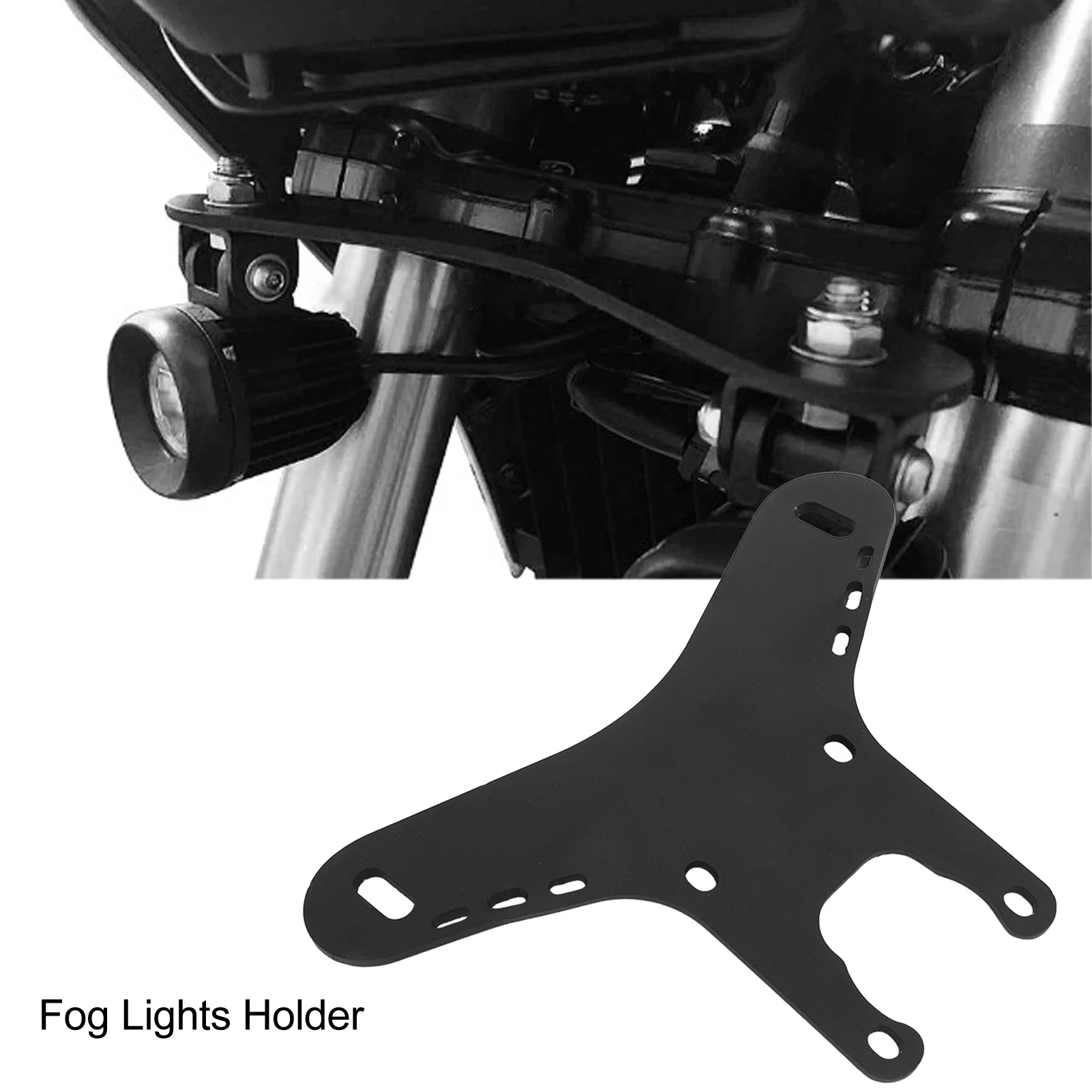 

Auxiliary Light Bracket Anodized Rust Resistant Easy Installation Aluminium Fog Lights Holder Wear Proof for Motorbike