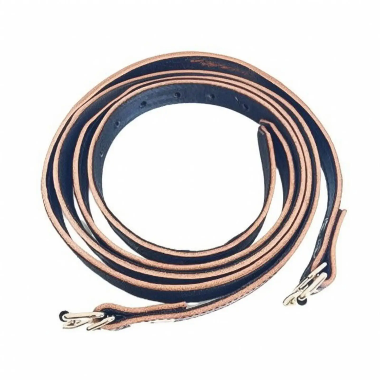 Reinforced Cowhide Leather Stirrup Strap Equestrian Horse Tack Adjustable Stirrup Leathers for Riding School Everyday Use