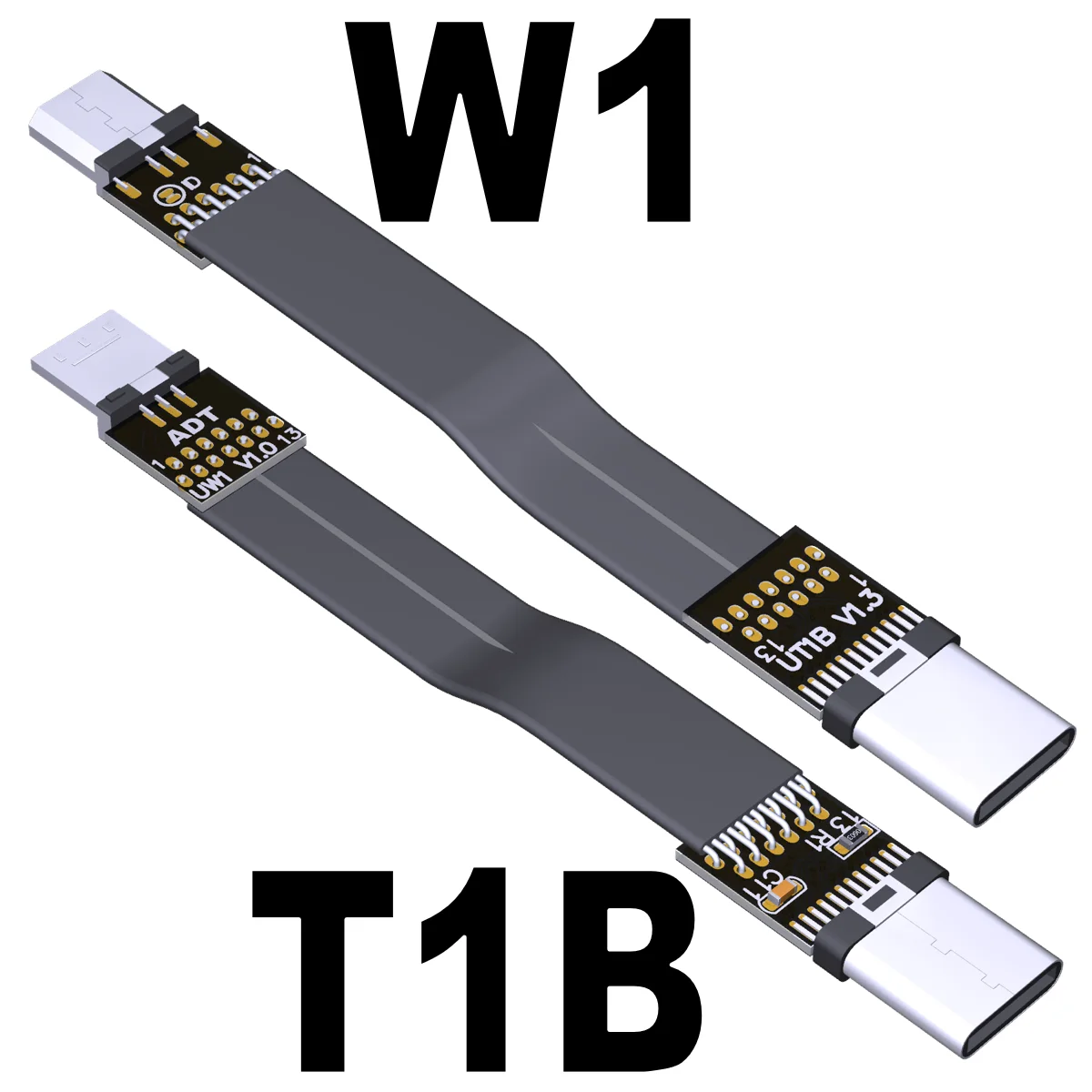 FFC Micro USB 2.0 Type-C Extension Cable 90 Degree Foldable Slim Flat Soft Flexible FPC for Brushless Handheld Gimbal Monitor Ch