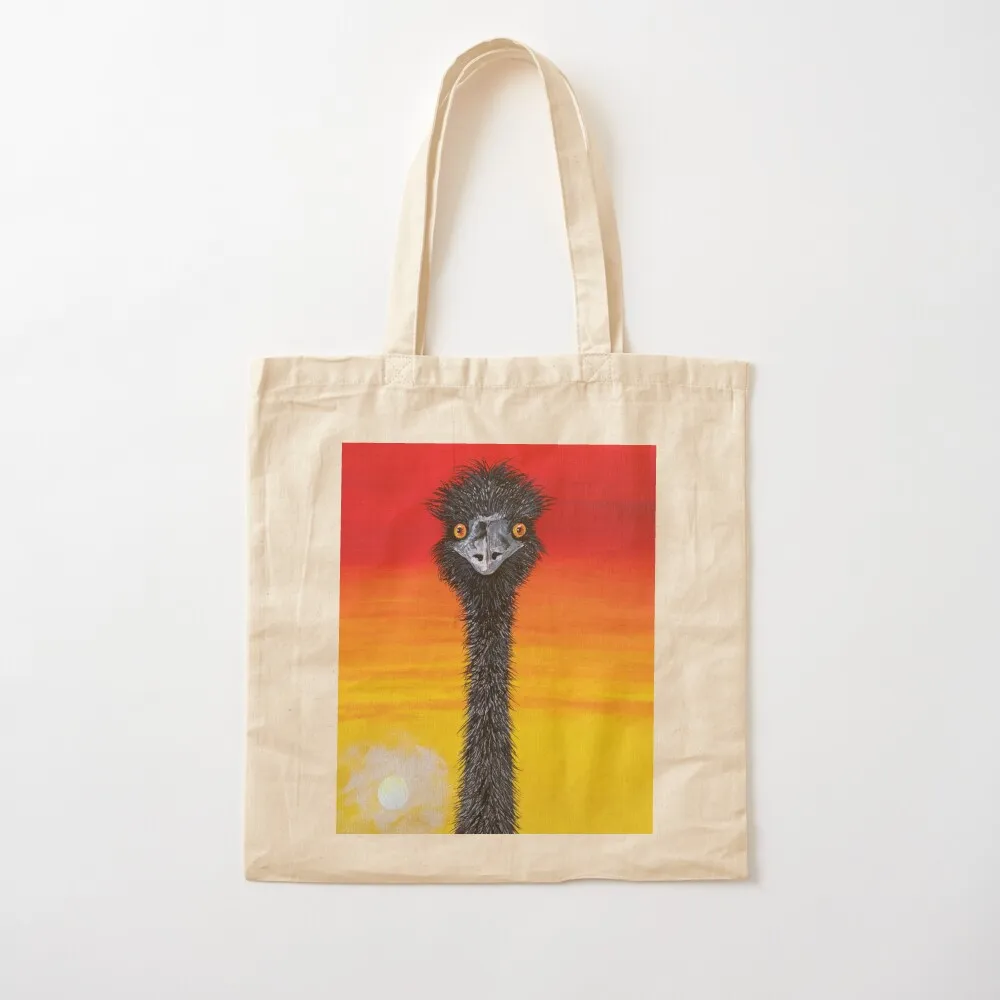 Sunset Emu Tote Bag custom tote bag Canvas bag canvas bags shopping