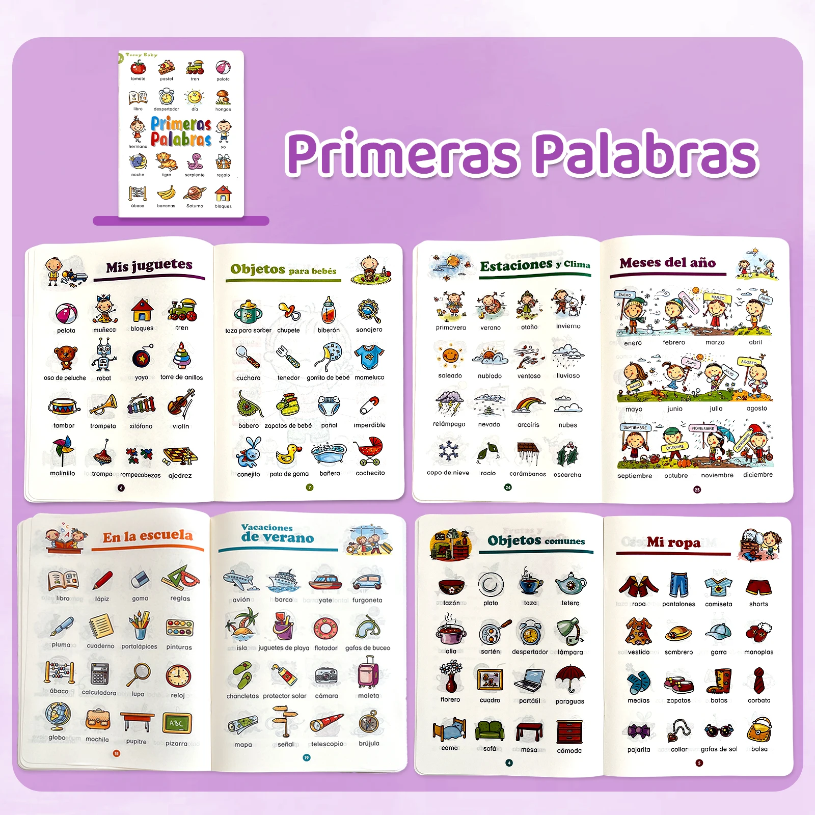 Spanish Fairy Tale Book Series Colorful Pictures Accompanying Reading Developing Baby's Intelligence And Language Ability Gifts