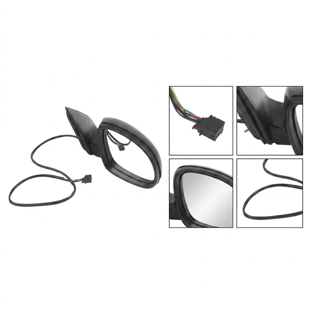 For Tiguan 2009-2016 LHD RH Mirror with Power Adjustment Heated Element Turn Signal Puddle Lamp 9PIN Interface